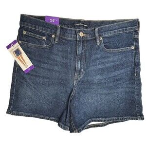Calvin Klein Jeans Womens Size 14 Blue Denim 5-inch Inseam Shorts